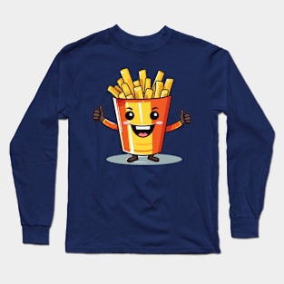 kawaii french fries T-Shirt cute potatofood Long Sleeve T-Shirt